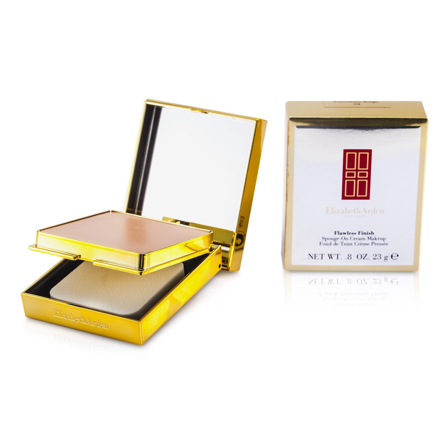 Elizabeth Arden/エリザベスアーデン+フローレス フィニッシュ スポンジ オン クリーム メイク (Golden Case)+23g/0.8oz+04 Porcelain Beige ブランドコスメ